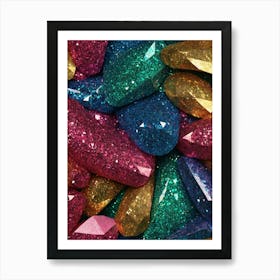 Multi Colored Glitter Art Print