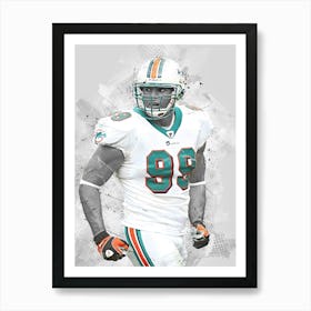 Jason Taylor Miami Dolphins Art Print