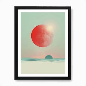 Red Moon Art Print