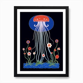 Turritopsis Dohrnii Importal Jellyfish Cartoon 2 Art Print