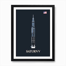 Space Serie Saturn V Art Print