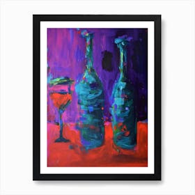 Bottles And Glass Art Print