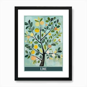 Lime Tree Flat Illustration 8 Poster Art Print