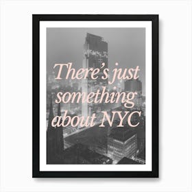 New York Black & White Pink Retro Photography Art Print