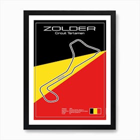 Racetrack Zolder Art Print
