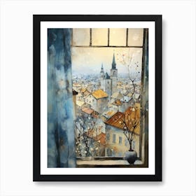 Winter Cityscape Prague Czech Republic 5 Art Print