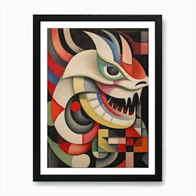 Dragon Abstract Pop Art 7 Art Print