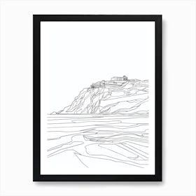 Cerro Torre Argentina Chile Line Drawing 2 Art Print