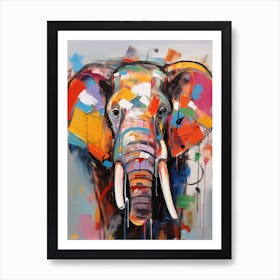 Colorful Elephant - Painting Art Print