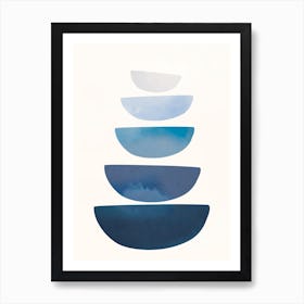 Blue Stack 04 Art Print