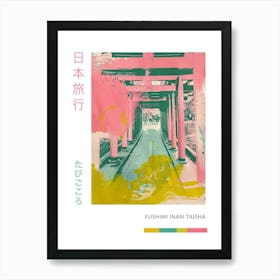 Fushimi Inari Taisha Duotone Silkscreen 3 Poster Art Print