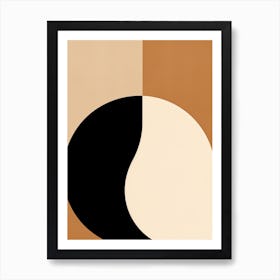 Bauhaus Dreamscape: Beige Whirlwind Circles, Boho Art Print