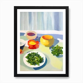 Dandelion Greens Tablescape vegetable Art Print