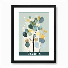 Eucalyptus Tree Illustration Flat 2 Poster Art Print
