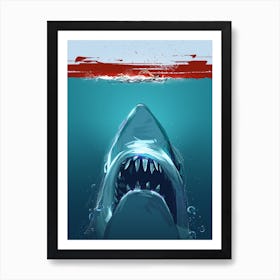 Jaws Shark Art Print