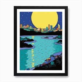 Minimal Design Style Of Singapore City, Singapore 4 Art Print