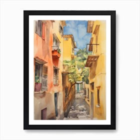 Taranto, Italy Watercolour Streets 3 Art Print