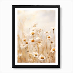 Boho Dried Flowers Oxeye Daisy 4 Art Print