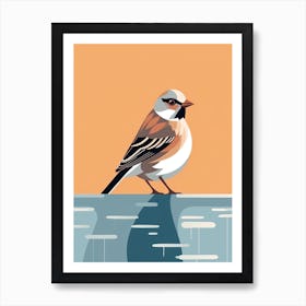 Bird Perched On A Ledge Art Print