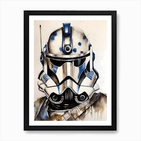 Captain Rex Star Wars Painting (32) Art Print