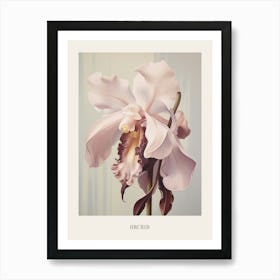 Floral Illustration Orchid 1 Poster Art Print