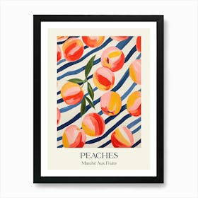 Marche Aux Fruits Peaches Fruit Summer Illustration 3 Art Print