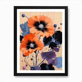 Surreal Florals Petunia 4 Flower Painting Art Print