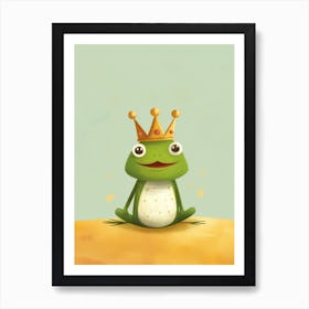 Little Frog 5 Wearing A Crown Art Print