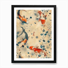 Watercolor Koi 33 Art Print