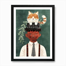 Cat On A Hat 1 Art Print