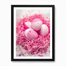 Pink Easter Eggs 1 Art Print