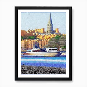 Alexandria, City Us  Pointillism Art Print