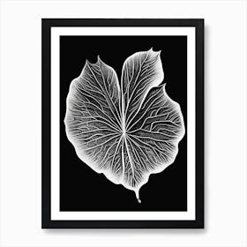 Gotu Kola Leaf Linocut 2 Poster