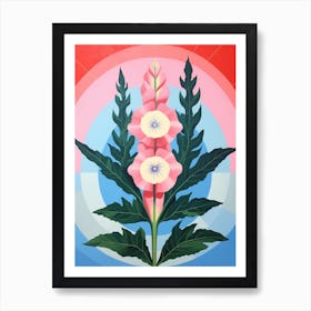 Snapdragon Flower 5 Hilma Af Klint Inspired Pastel Flower Painting Art Print