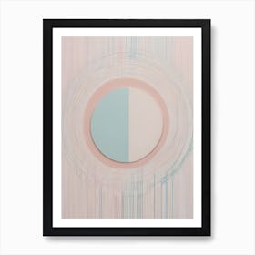 Off - True Minimalist Calming Tranquil Pastel Colors of Pink, Grey And Neutral Tones Abstract Painting for a Peaceful New Home or Room Decor Circles Clean Lines Boho Chic Pale Retro Luxe Famous Peace Serenity Art Print