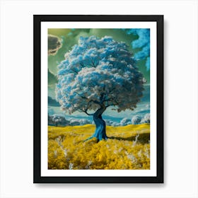 Tree In The Field Art Print