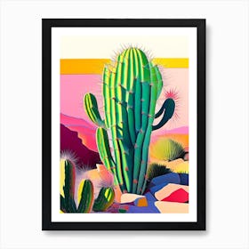 Acanthocalycium Cactus Modern Abstract Pop Art Print