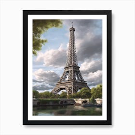 Eiffel Tower Paris France Dominic Davison Style 12 Art Print