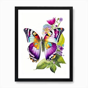 Butterfly In Park Decoupage 2 Art Print