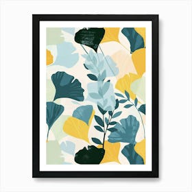 Ginkgo Tree Flat Illustration 7 Art Print