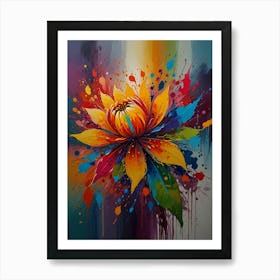 Lotus Flower Painting Art Print