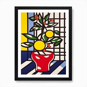 Camelia Flower Still Life  2 Pop Art Style Art Print