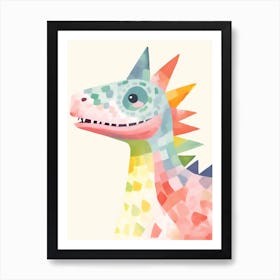 Colourful Dinosaur Tsintaosaurus 1 Art Print