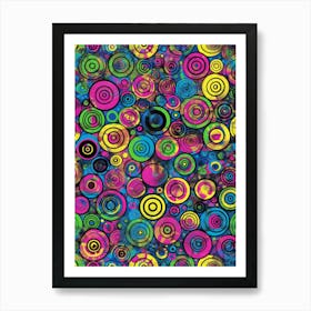 Psychedelic Circles Art Print