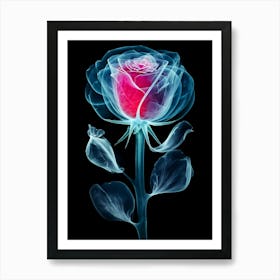 X-Ray Rose Art Print