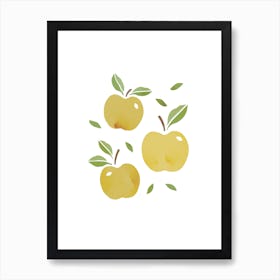 Apple Fruit Colourful Green Food Kitchen Art Nursery Wall Art Print