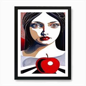 Snow White - Red Apple Art Print