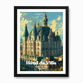 Hôtel De Ville 1 Travel Poster 3 4 Resize Poster