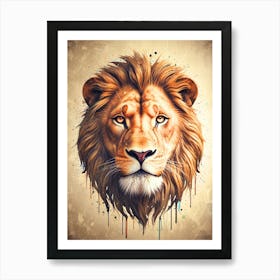 Lion Head Art Print