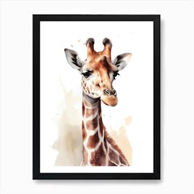 Giraffe Watercolour Art Print